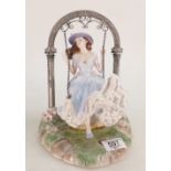 Royal Worcester Lady Figure The Swing: Limited edition.