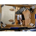 A mixed collection of items to include: miniature sewing machine,