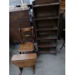 A collection of furniture items to include: Victorian Elm Kitchen Chair,