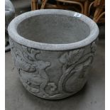 Garden Ornament / planter decorated with deer ,