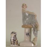 Royal Doulton seconds reflections figure flirtation Hn3071: together with small Royal Crown Derby