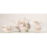 Royal Doulton Brambly Hedge 3 pc teaset: comprising teapot, sugar bowl and milk jug.