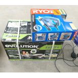 Boxed Evolution Fury3-b chop saw: together with Ryobi 500W jigsaw(2)