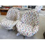 Pair Mid Century Egg Chairs: in need of re upholstery(2)