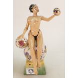 Kevin Francis Peggy Davies Erotic figure of lady seated holding balls: artists proof by M Jackson.