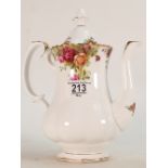 Royal Albert Old Country Rose 1st Quality Coffee Pot: