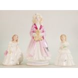 Royal Doulton Child figures: limited Edition Faith HN3082, Lynsey HN3043 and Julie HN2995,