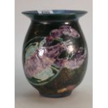 Lisa B Moorcroft hand thrown vase: decorated with lobsters and seaweed.