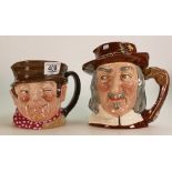 Royal Doulton Large Character Jugs Sam Weller & IzaaK Walton D6404: