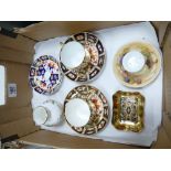 A small Collection of Royal Crown Derby Imari patterned items(7): together with Aynsley Orchard
