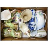A mixed collection of ceramics to include: Royal winton, James Kent,