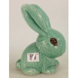 Sylvac Green Art Deco Bunny figure 1027, height 20.