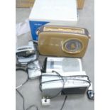 A mixed collection of items to include: Bush Sony & Alba radio's,
