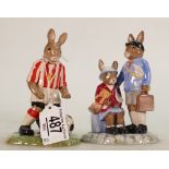 Royal Doulton Bunnykins figures He Shoots He Scores DB425 & Evacuees DB373(2)