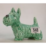 Sylvac Green Art Deco Scottie Dog figure, height 12.