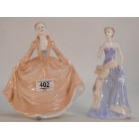 Coalport Lady Figures Grand Entrance & Bridget(2):