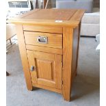 Reproduction Pine Bedside Cabinet