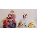 Royal Doulton Seconds figure Flower Seller Children: together with unfinished Home Again HN2167 and