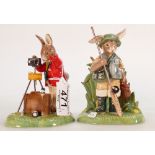 Royal Doulton Bunnykins figures Hobbies figures Catch of the Day DB502 and Say Cheese DB503(2):