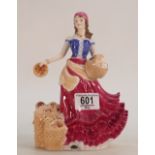 Royal Worcester Lady Figure Fruit Seller at Appleby Fair: Limited edition.