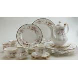 Paragon china tea and dinner ware in the Victoria Rose design Including cups & saucers,