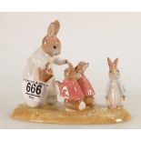 Beswick Beatrix Potter tableau figure Mrs Rabbit and the four bunnies: Limited edition.