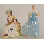 Royal Doulton Lady figures Kathleen HN2933 & Enchantment HN2178(2):