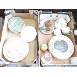 A collection of decorative wall plates: to include Wedgwood Peter rabbit,