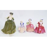 Royal Doulton figures x four - 3 smaller &1 large: Cissie HN1809 and Lavinia heads restuck,