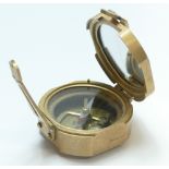 Modern brass marching compass bearing name of Stanley