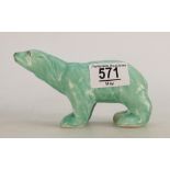 Sylvac Green Art Deco Polar Bear figure, height 7.