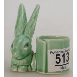 Sylvac Green Art Deco Bunny figure 1270, height 7.