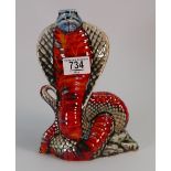 Anitia Harris Venomous snake figure: signed in gold to the base