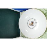 Boxed Minton Newcastle under Lyme Octocentenary Charter Celebrations bowl: diameter 28cm