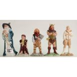 Royal Doulton Middle Earth figures: Bilbo HN2914, Gimli HN2922, Legglas HN2917,