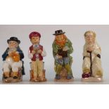 Frankin Mint Dicken Toby Jugs:Mr Pickwick, Oliver Twist, Fagin and Mrs Havisham(4)