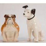 Royal Doulton figure Bulldog DA222: together with unmarked HMV dog figure(2)