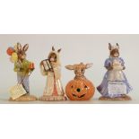 Royal Doulton Bunnykins figures Mother Db403: sands of time DB229, Congratulations and Halloween