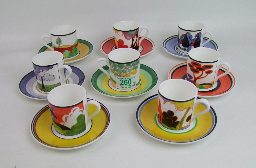 Wedgwood Coffee With Clarice Coffee can & Saucer Sets to include: Autumn, May Ave, SCR Brooks,