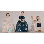 Royal Doulton Small lady figures: Amanda HN3635, Cherie HN2361, Special Friend HN3607(damaged) and