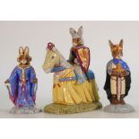 Royal Doulton Bunnykins Arthurian Legends collection: Sir Lancelot DB301, King Arthur DB304 and