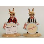 Royal Doulton bunnykins UK I C Drummer DB250: together with DB250A (2)