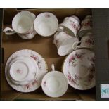 Royal Albert Lavender Rose: teaset 6 cups, saucers and side plates