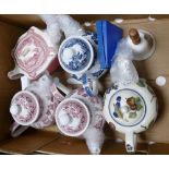 A collection of Johnson Bros & similar Ironstone Tea Pots: