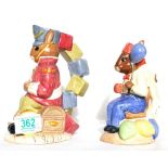 Royal Doulton Toby jugs:Party Time Bunnykins D7160 and Toy Soldier bunnykins D7185(2)