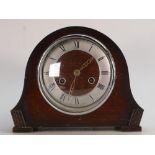 Oak Cased Art Deco Mantle Clock: