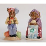 Royal Doulton Bunnykins jugs to include: Partytime D7160 & Fortune Teller D7156(2)