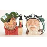 Royal Doulton Large character Jugs Smuggler D6616 & Viking D6496(2)