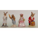 Royal Doulton Bunnykins figures Mary MAry quite contrary DB247: Wee Willie Winkie DB270, Santa