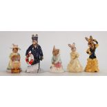 Royal Doulton Bunnykins figures sailor: Girl Skater DB153, baby's first outing RDB7 (damaged),